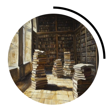 Badge icon of a library